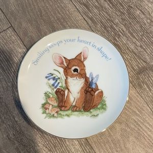 Vintage Bunny Porcelain Collectors Plate, Japan 1985